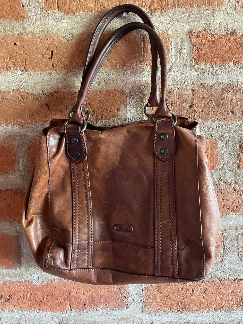Frye Brown Leather Shoulder Melissa Tote